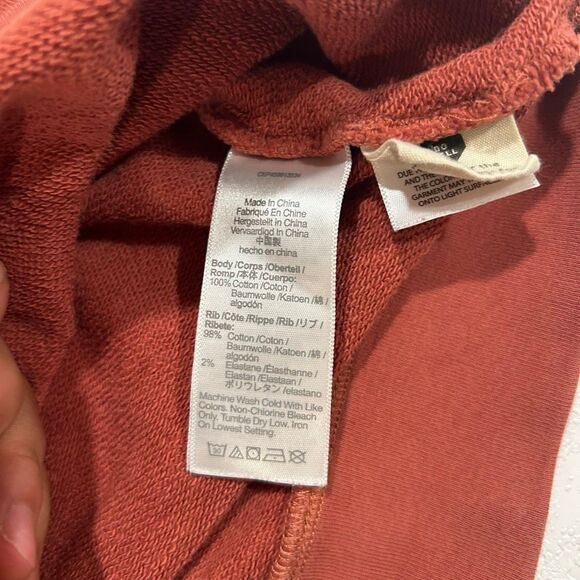 Madewell MWL Pullover Sweatshirt Rust Red Slouchy Raglan Sleeve Top Size M - Picture 7 of 14